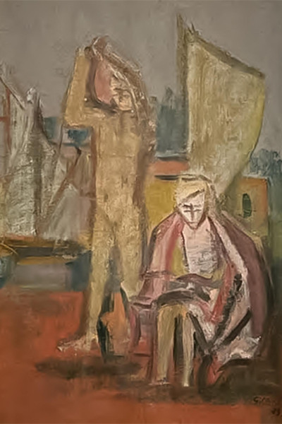 Detail von historischem Gemälde von Werner Gilles