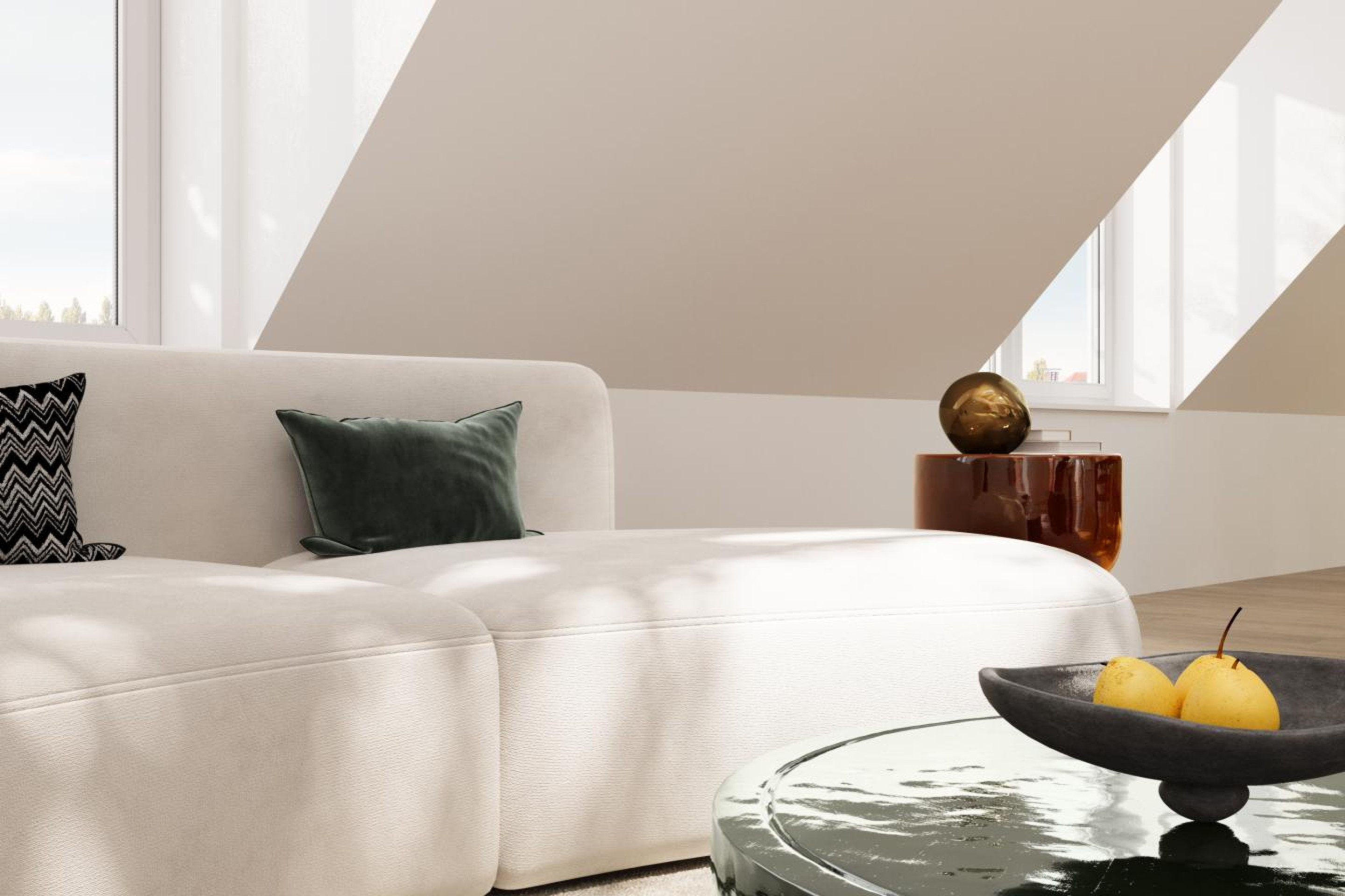 Detail vom Wohnzimmer im Penthouse von Siegfried 8.